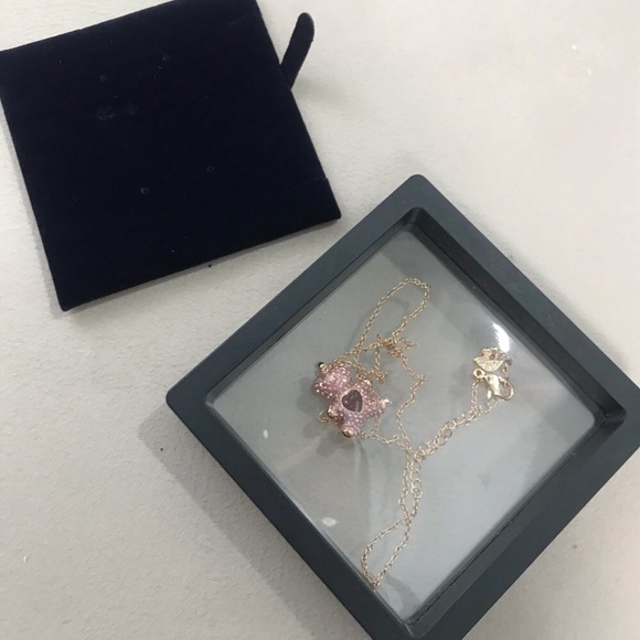 Swarovski pink bear necklace - Picture 4 of 8